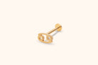 14K Guld Piercing Med Kräftan Symbol I Stilren Zodiakdesign - Noxlookjewelry