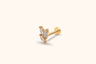 14K Guld Piercing Med Marquise Clusterdesign Och Elegant Minimalistisk Stil - Noxlookjewelry