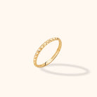 14K Guld Ring Dam – Texturerad Minimalistisk Guldring - Noxlookjewelry