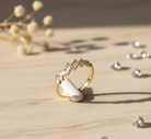 14K Guld Ring för Dam – Elegant Baguette Eternity Ring med Rektangulära Stenar - Noxlookjewelry