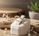 14K Guld Ring för Dam – Elegant Baguette Eternity Ring med Rektangulära Stenar - Noxlookjewelry