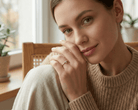 14K Guld Ring för Dam – Elegant Tunn Guldring med Tre Stenar i Delikat Klusterdesign - Noxlookjewelry