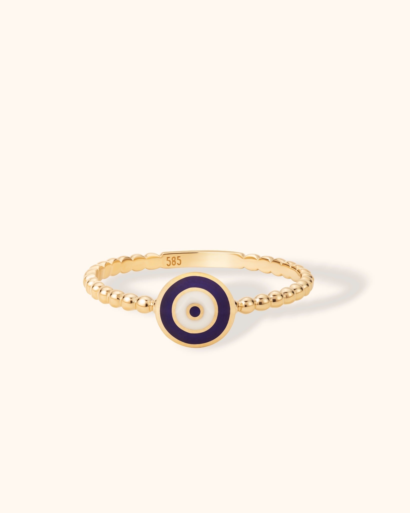14K Guld Ring med Öga för Dam – Evil Eye Designring i Äkta Guld - Noxlookjewelry