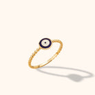 14K Guld Ring med Öga för Dam – Evil Eye Designring i Äkta Guld - Noxlookjewelry