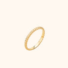 14K Guld Twistad Ring Dam – Elegant Rope Guldring - Noxlookjewelry
