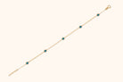 14K Guldarmband Dam Med Blå Stendetaljer Och Elegant Minimalistisk Stil - Noxlookjewelry