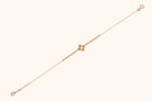 14K Guldarmband Dam Med Blommotiv Och Elegant Minimalistisk Design - Noxlookjewelry
