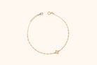 14K Guldarmband Dam Med Blommotiv Och Elegant Minimalistisk Stil - Noxlookjewelry