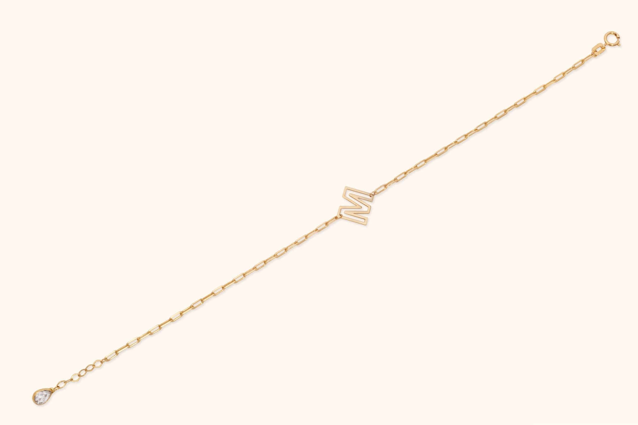 14K Guldarmband Dam Med Initial A Till Z Och Elegant Minimalistisk Design - Noxlookjewelry