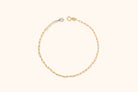 14K Guldarmband Dam Med Klassisk Länkdesign Och Elegant Minimalistisk Stil - Noxlookjewelry