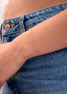 14K Guldarmband Dam Med Länkdesign Och Elegant Minimalistisk Stil - Noxlookjewelry