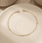 14K Guldarmband Dam Med Länkdesign Och Elegant Minimalistisk Stil - Noxlookjewelry