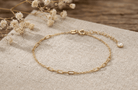 14K Guldarmband Dam Med Länkdesign Och Elegant Minimalistisk Stil - Noxlookjewelry