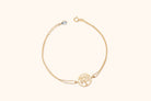 14K Guldarmband Dam Med Livets Träd Och Elegant Minimalistisk Design - Noxlookjewelry