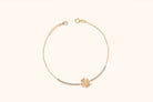 14K Guldarmband Dam Med Lyckoklöver Och Elegant Minimalistisk Design - Noxlookjewelry