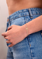 14K Guldarmband Dam Med Lyckoklöver Och Elegant Minimalistisk Design - Noxlookjewelry