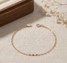 14K Guldarmband Dam Med Tunn Elegant Kedjedesign I Minimalistisk Stil - Noxlookjewelry