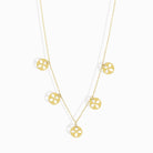 14K Guldhalsband Dam Klöver Halsband I Äkta Guld Minimalistiskt Guldhalsband Med Klöver - Noxlookjewelry