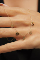 14K Guldhalsband Dam Klöver Halsband I Äkta Guld Minimalistiskt Guldhalsband Med Klöver - Noxlookjewelry