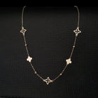 14K Guldhalsband Dam Klöver Halsband I Äkta Guld Minimalistiskt Halsband - Noxlookjewelry