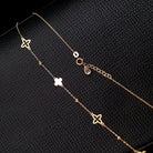 14K Guldhalsband Dam Klöver Halsband I Äkta Guld Minimalistiskt Halsband - Noxlookjewelry