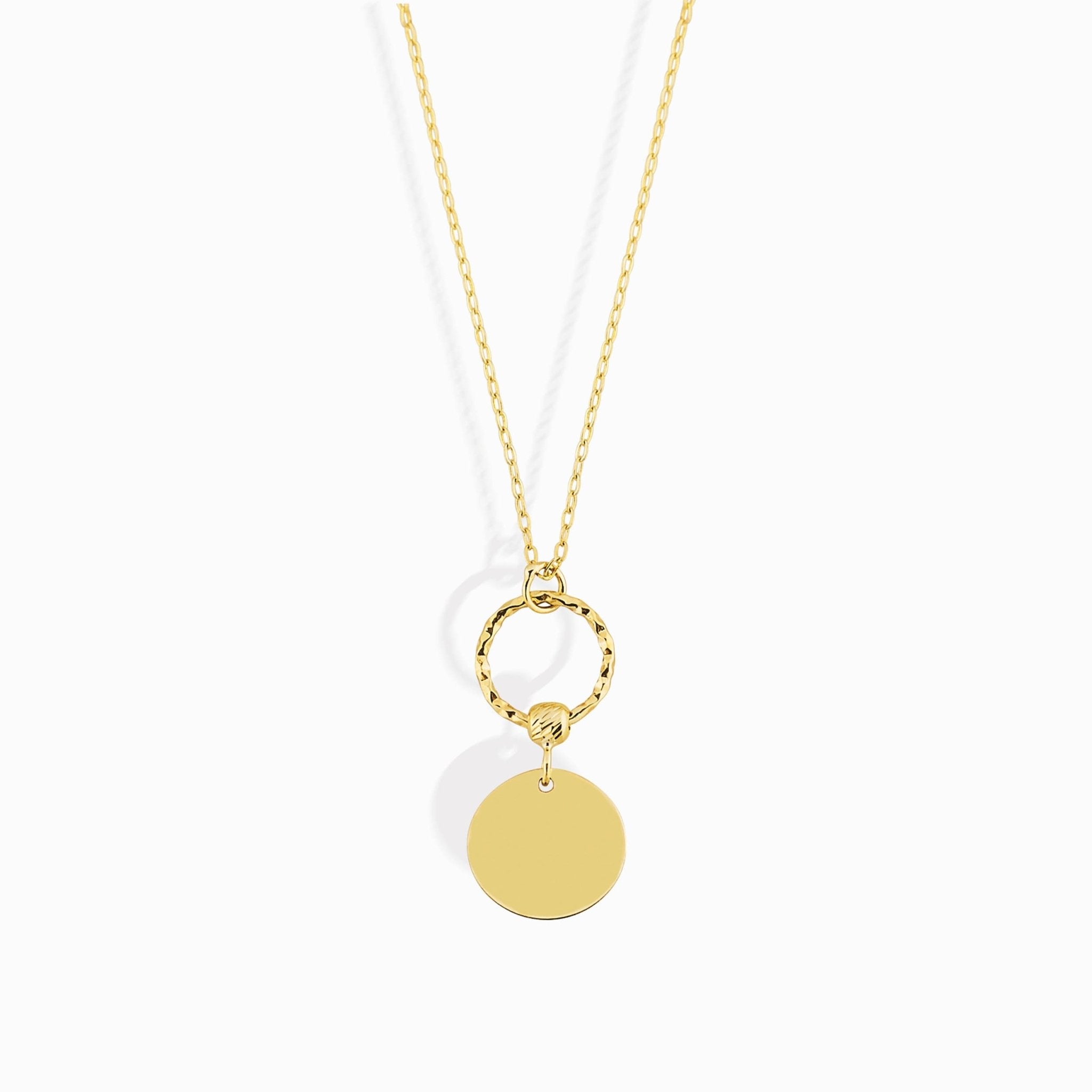 14K Guldhalsband Dam Med Bokstav Personligt Halsband I Äkta Guld Med Graverad Initial - Noxlookjewelry