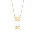 14K Guldhalsband Dam Med Fjäril – Äkta Guld Fjäril Halsband - Noxlookjewelry