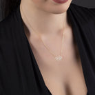 14K Guldhalsband Dam Med Geometrisk Häst Berlock I Äkta Guld Minimalistiskt Häst Halsband - Noxlookjewelry