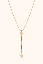 14K Guldhalsband Dam Med Hängande Blommotiv Och Elegant Design - Noxlookjewelry