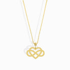 14K Guldhalsband Dam Med Hjärta Och Oändlighet I Äkta Guld Elegant Infinity Hjärta Halsband - Noxlookjewelry