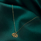 14K Guldhalsband Dam Med Hjärta Och Oändlighet I Äkta Guld Elegant Infinity Hjärta Halsband - Noxlookjewelry