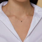 14K Guldhalsband Dam Med Klöver & Guldkulor I Äkta Guld - Noxlookjewelry