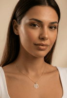 14K Guldhalsband Dam Med Livets Träd Och Elegant Minimalistisk Design - Noxlookjewelry