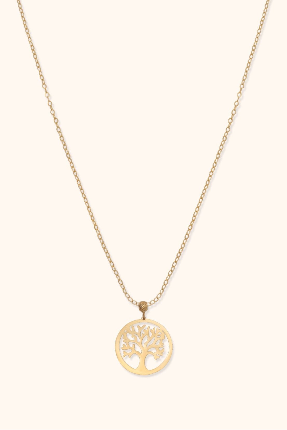 14K Guldhalsband Dam Med Livets Träd Och Elegant Minimalistisk Design - Noxlookjewelry