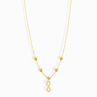 14K Guldhalsband Dam Med Oändlighet Symbol Infinity Berlock I Äkta Guld Med Tunn Kedja - Noxlookjewelry