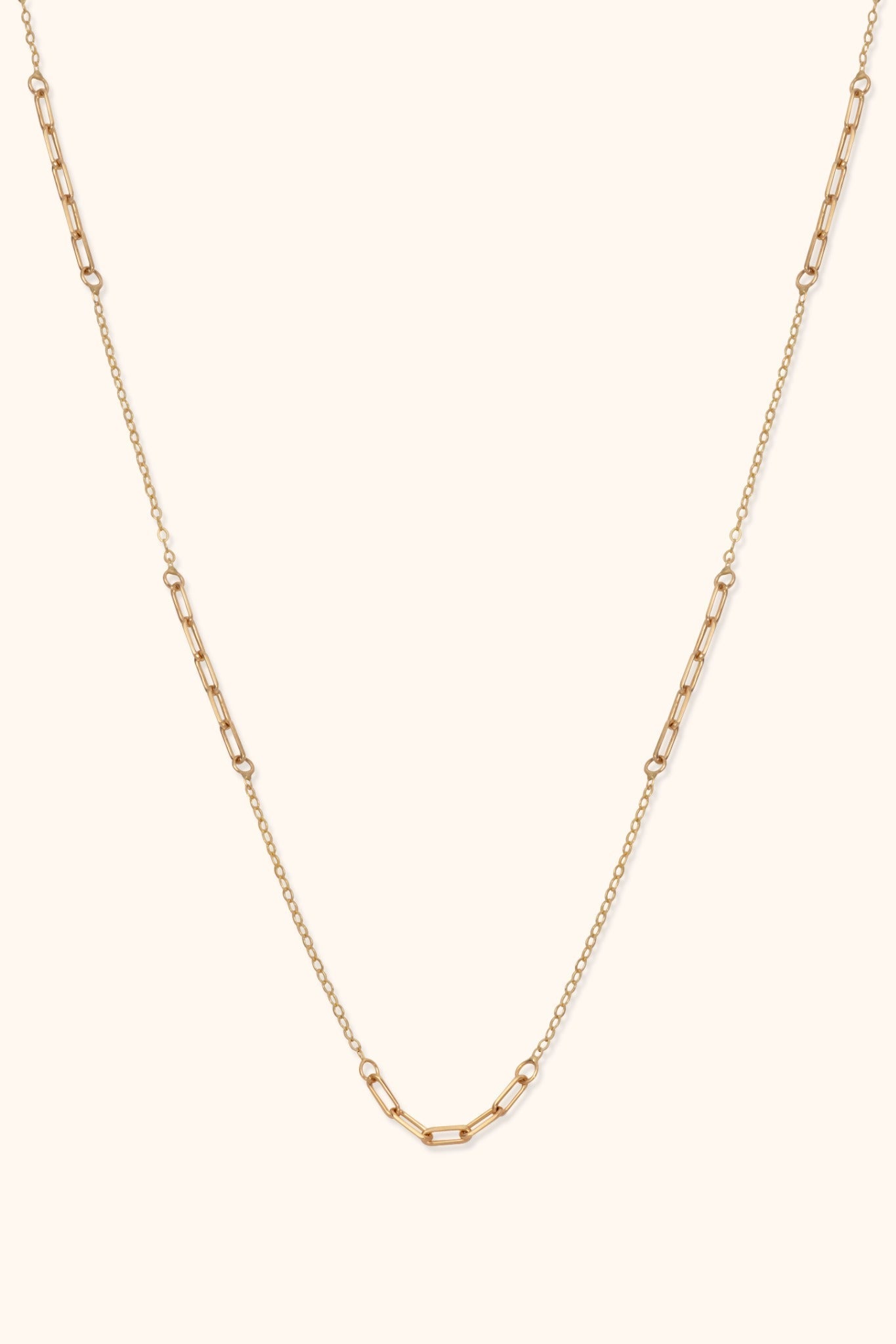 14K Guldhalsband Dam Med Paperclip Länkdesign Och Elegant Minimalistisk Stil - Noxlookjewelry
