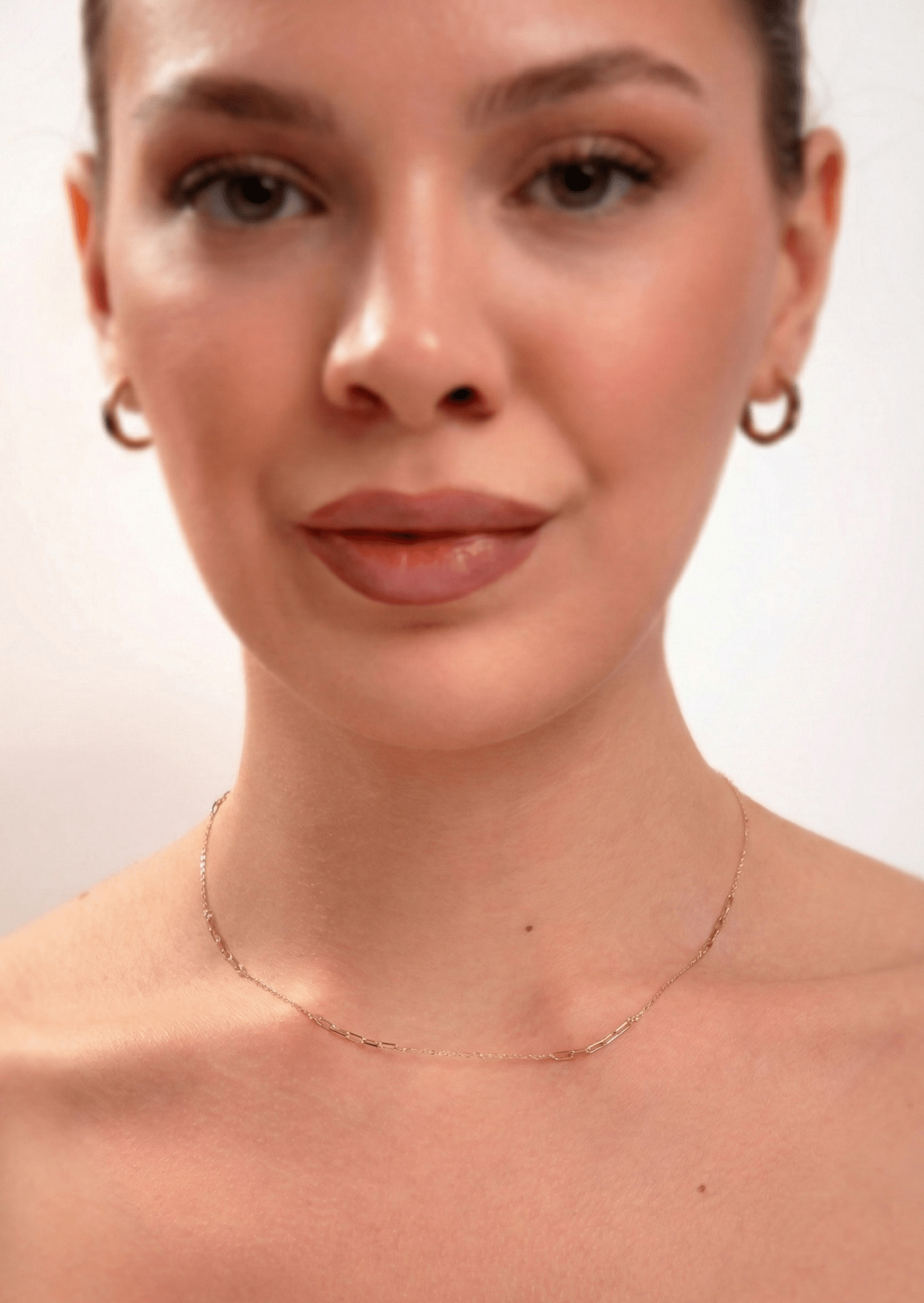 14K Guldhalsband Dam Med Paperclip Länkdesign Och Elegant Minimalistisk Stil - Noxlookjewelry