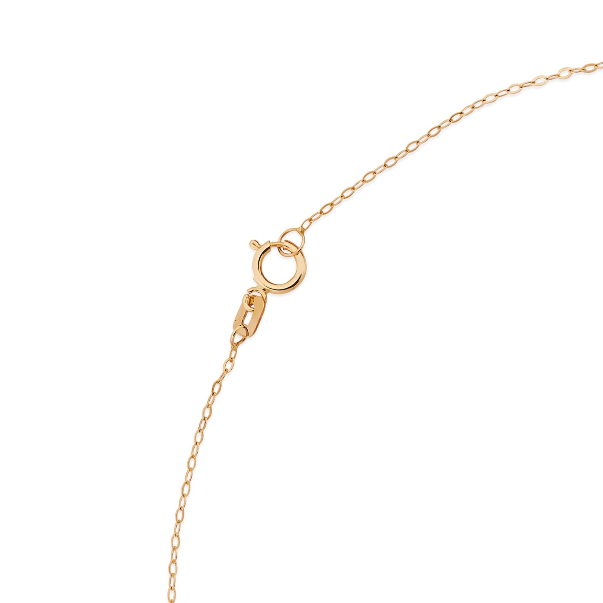 14K Guldhalsband Dam Med Svart Sten Droppe Och Blomma I Äkta Guld Elegant Halsband Med Sten - Noxlookjewelry