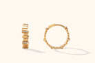 14K Guldörhängen Hoops – Huggie Örhängen med Sten - Noxlookjewelry
