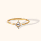 14K Guldring Dam – Baguette Stacking Ring i Äkta Guld - Noxlookjewelry