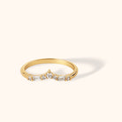 14K Guldring Dam – Chevron Baguette Ring i Äkta Guld - Noxlookjewelry