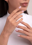 14K Guldring Dam – Elegant Tunn Minimalistisk Stapelring i Äkta 14K Guld - Noxlookjewelry