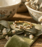 14K Guldring Dam – Texturerad Stacking Ring i Äkta Guld - Noxlookjewelry