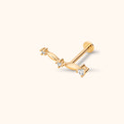 14K Tragus Örhänge Chevron Bar I Äkta Guld Minimal Cartilage Stud - Noxlookjewelry