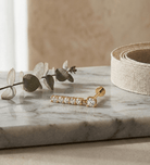 14K Tragus Örhänge I Äkta Guld Med Hängande Zirkonia Och Kedjedesign - Noxlookjewelry