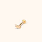 14K Tragus Örhänge Vattumannen I Äkta Guld Minimalistiskt Piercingsmycke - Noxlookjewelry