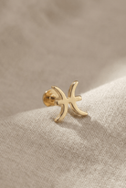 14K Tragusörhänge Fiskarna Stjärntecken I Äkta Guld Zodiak Smycke - Noxlookjewelry