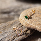 14K Tragusörhänge Halo Cirkel I Äkta Guld Elegant Broskörhänge - Noxlookjewelry