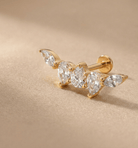 14K Tragusörhänge Marquise Cluster I Äkta Guld Broskörhänge - Noxlookjewelry