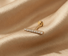 14K Tragusörhänge Rak Bar I Äkta Guld Minimalistiskt Broskörhänge - Noxlookjewelry